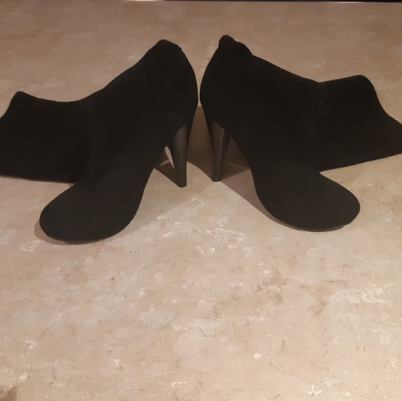 Gorgeous Black Leather Suede Thigh High Boots Sz 7 - Picture 6 of 14